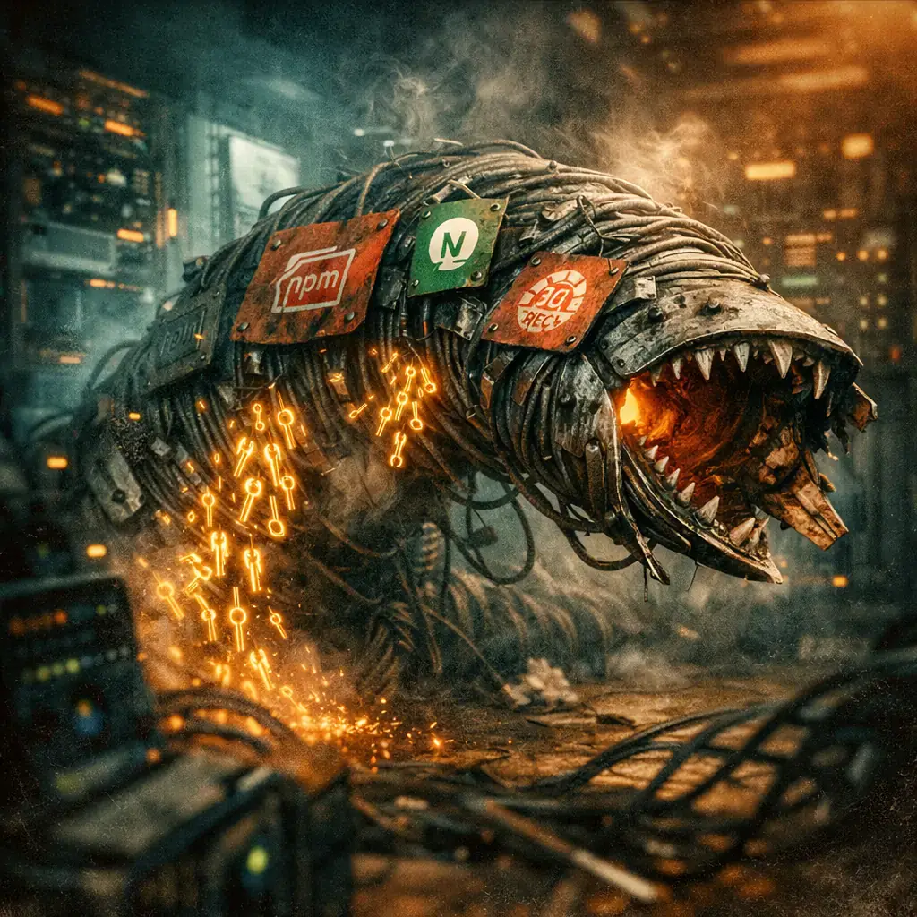 Shai-Hulud invade npm: o malware que rouba credenciais e converte suas dependências em uma rede de bots